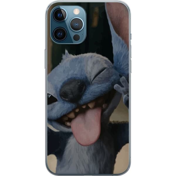 Apple iPhone 12 Pro Max Gennemsigtig cover Stitch Sød Alien - Blå Favorit fra Ydre Rummet