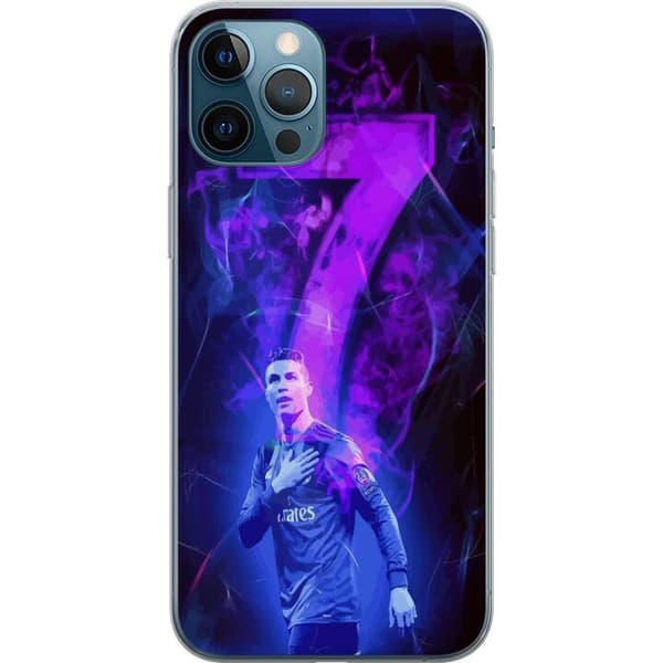 Apple iPhone 12 Pro Max Gennemsigtig cover Ronaldo 7 - Fodboldlegende i Handling for Fans