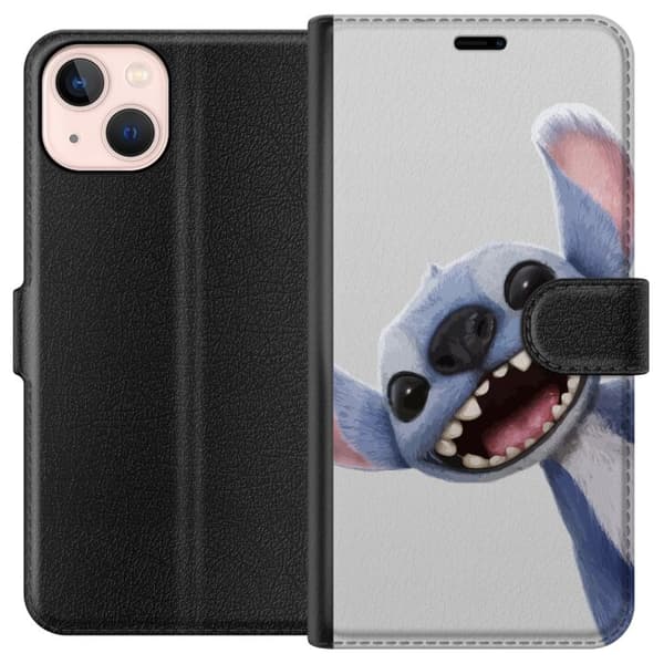Apple iPhone 13 mini Tegnebogsetui Stitch i fart - Kawaii-design til fans & børn