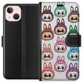 Miniatyrbillede 1 af 3: Apple iPhone 13 mini Tegnebogsetui Labubu Macaron Monster - Nuttet Samlefigur med Stil