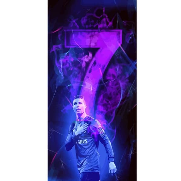 Apple iPhone 13 Pro Lompakkokotelo Ronaldo 7 - Jalkapallolegenda Toiminnassa Fanien Puolesta
