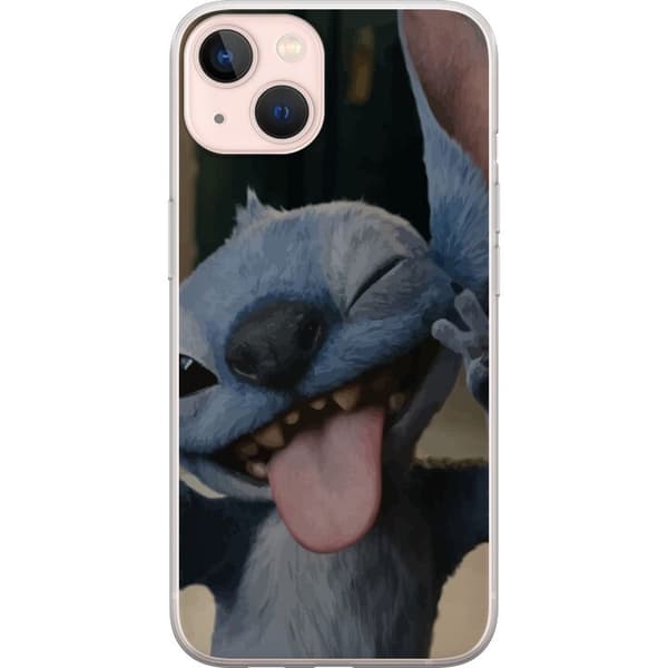Apple iPhone 13 mini Gennemsigtig cover Stitch Sød Alien - Blå Favorit fra Ydre Rummet