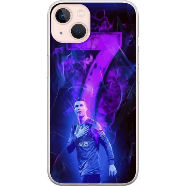 Apple iPhone 13 mini Gennemsigtig cover Ronaldo 7 - Fodboldlegende i Handling for Fans