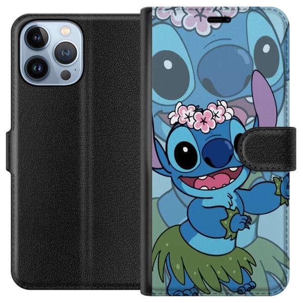 Apple iPhone 13 Pro Max Lommeboketui Stitch under stjernene - Magisk Anime-stil