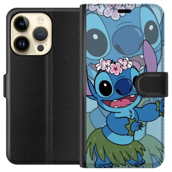 Apple iPhone 14 Pro Tegnebogsetui Stitch under Stjernerne - Magisk Anime-stil