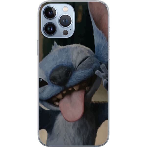 Apple iPhone 13 Pro Max Gennemsigtig cover Stitch Sød Alien - Blå Favorit fra Ydre Rummet