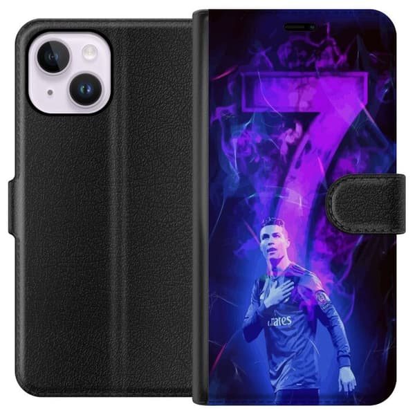 Apple iPhone 14 Plus Tegnebogsetui Ronaldo 7 - Fodboldlegende i Handling for Fans