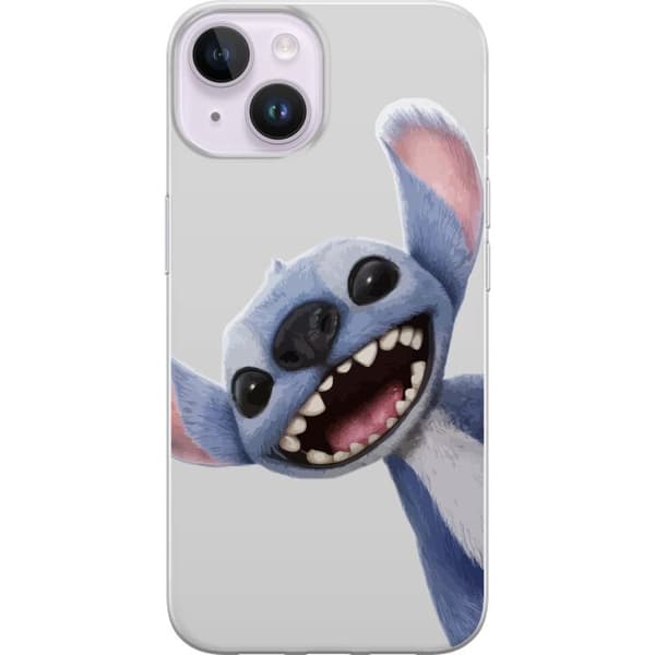 Apple iPhone 14 Gjennomsiktig deksel Stitch i Fart - Kawaii Design for Fans & Barn