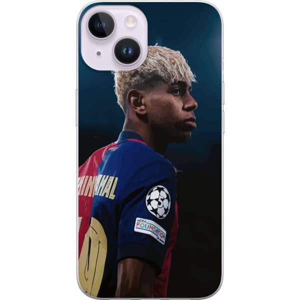 Apple iPhone 14 Gennemsigtig cover Lamine Yamal - Barcelonas Wunderkind i fokus