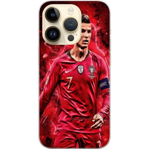 Apple iPhone 14 Pro Gennemsigtig cover Ronaldo Færdigheder - CR7 Design for Ægte Fans