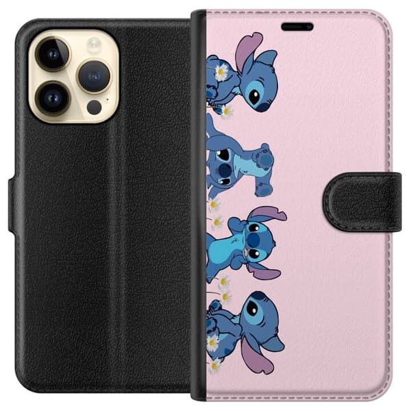 Apple iPhone 14 Pro Max Tegnebogsetui  Stitch Grin & Leg – Perfekt til Telefoncovers eller Plakater