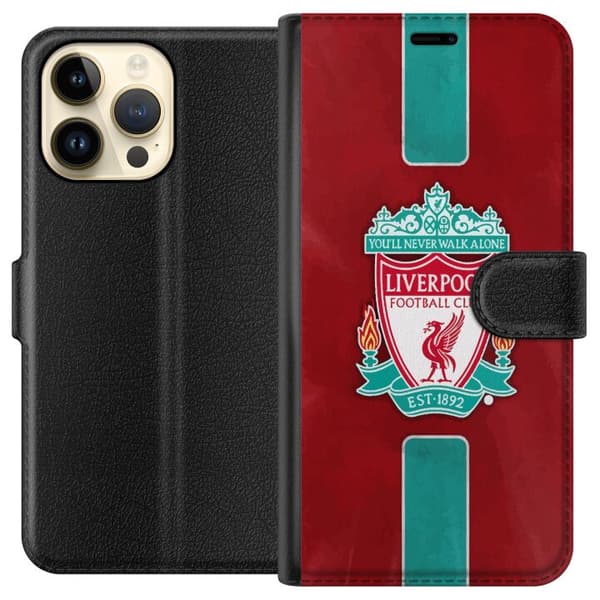 Apple iPhone 14 Pro Max Lommeboketui Liverpool FC - Klassisk Fotballstolthet i Rødt