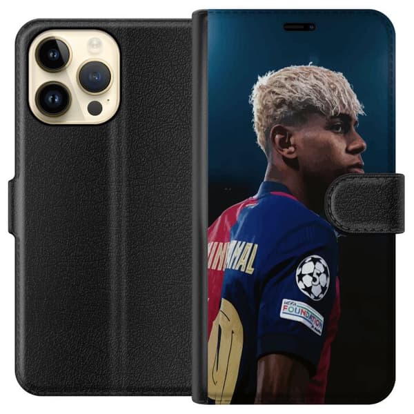 Apple iPhone 14 Pro Max Lompakkokotelo Lamine Yamal - Barcelonan ihmelapsi fokuksessa