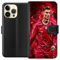 Miniatyrbilde 1 av 3: Apple iPhone 14 Pro Max Lommeboketui Ronaldo Ferdigheter - CR7 Design for Ekte Supportere