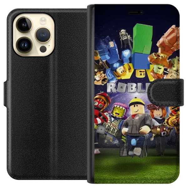 Apple iPhone 14 Pro Max Tegnebogsetui Roblox Verden - Gaming Eventyr for Børn og Unge