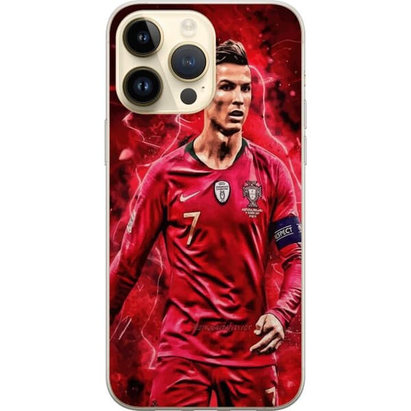 Apple iPhone 14 Pro Max Gjennomsiktig deksel Ronaldo Ferdigheter - CR7 Design for Ekte Supportere