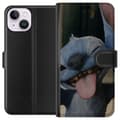 Pikkukuva 1 / 3: Apple iPhone 15 Lompakkokotelo Stitch Söpö Alien - Sininen Suosikki Ulkoavaruudesta