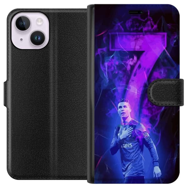Apple iPhone 15 Lommeboketui Ronaldo 7 - Fotballlegenden i Aksjon for Fans