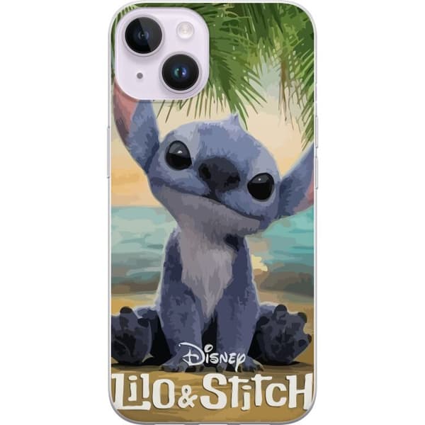 Apple iPhone 15 Genomskinligt Skal Stitch Kärleksfull – Med Hjärtan & Kawaii-känsla