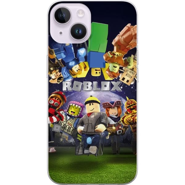 Apple iPhone 15 Genomskinligt Skal Roblox Värld – Gamingäventyr för Barn & Ungdomar