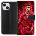 Miniatyrbillede 1 af 3: Apple iPhone 15 Plus Tegnebogsetui Ronaldo Færdigheder - CR7 Design for Ægte Fans