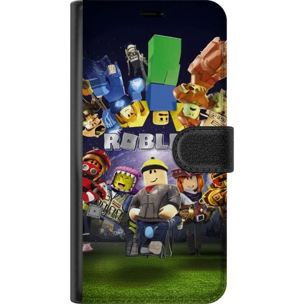 Apple iPhone 15 Plus Lompakkokotelo Roblox Maailma - Pelaamisseikkailu Lapsille ja Nuorille