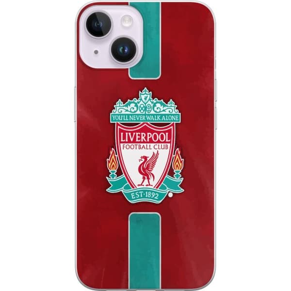 Apple iPhone 15 Plus Gjennomsiktig deksel Liverpool FC - Klassisk Fotballstolthet i Rødt