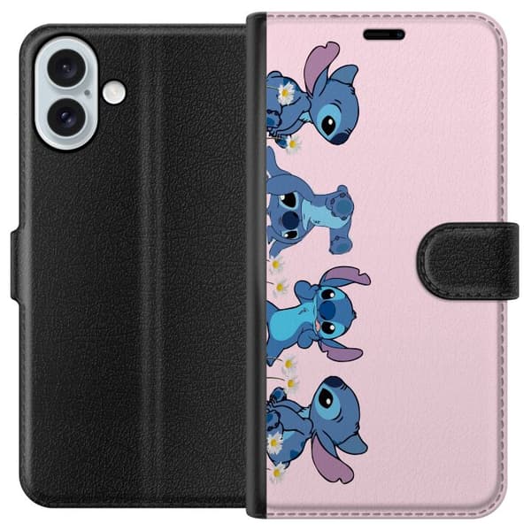 Apple iPhone 16 Plus Lompakkokotelo Stitch Nauru & Leikki – Täydellinen puhelinkoteloihin tai julisteisiin