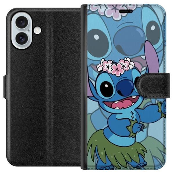 Apple iPhone 16 Plus Lompakkokotelo Stitch tähtien alla - Taianomainen Anime-tyyli