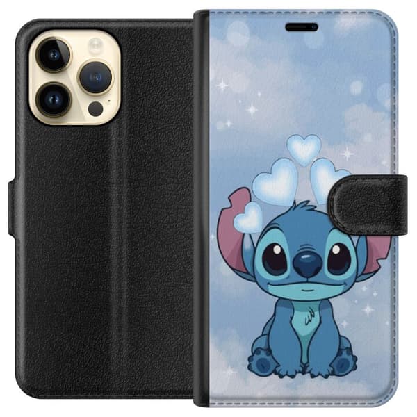 Apple iPhone 15 Pro Max Lommeboketui Stitch Hoppande Gled - Morsomt Design for Gave