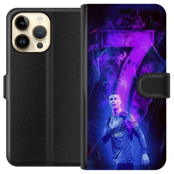 Apple iPhone 15 Pro Max Lommeboketui Ronaldo 7 - Fotballlegenden i Aksjon for Fans