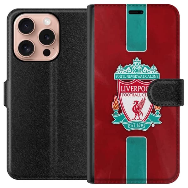 Apple iPhone 16 Pro Lommeboketui Liverpool FC - Klassisk Fotballstolthet i Rødt