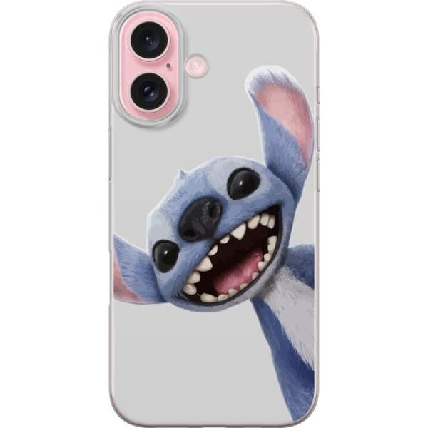 Apple iPhone 16 Läpinäkyvä kuori Stitch liikkeessä - Kawaii-suunnittelu faneille ja lapsille