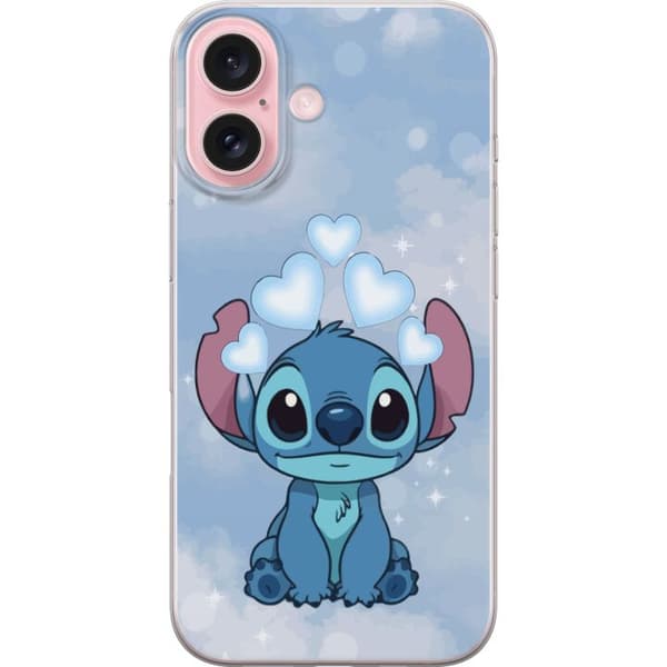 Apple iPhone 16 Läpinäkyvä kuori Stitch Hyppäävä Ilo - Hauska Suunnittelu Lahjalle