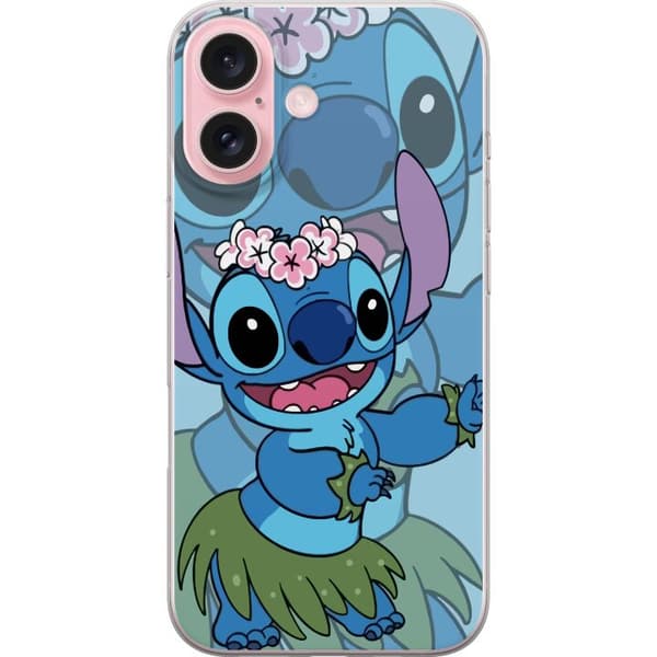 Apple iPhone 16 Genomskinligt Skal Stitch under Stjärnorna – Magisk Anime-stil
