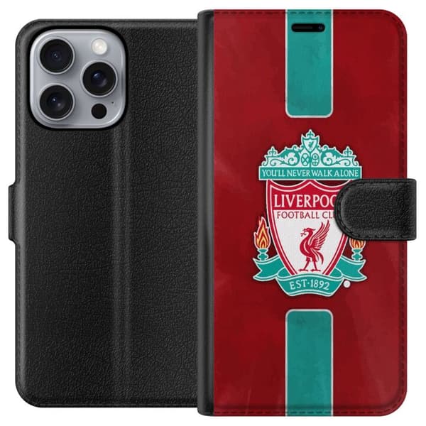 Apple iPhone 16 Pro Max Tegnebogsetui Liverpool FC - Klassisk Fodboldstolthed i Rødt