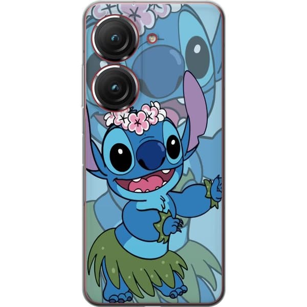 Asus Zenfone 9 Läpinäkyvä kuori Stitch tähtien alla - Taianomainen Anime-tyyli