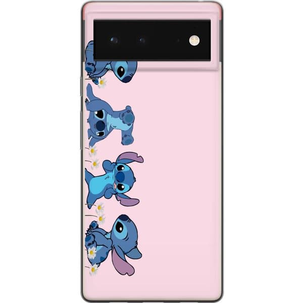 Google Pixel 6 Gennemsigtig cover  Stitch Grin & Leg – Perfekt til Telefoncovers eller Plakater