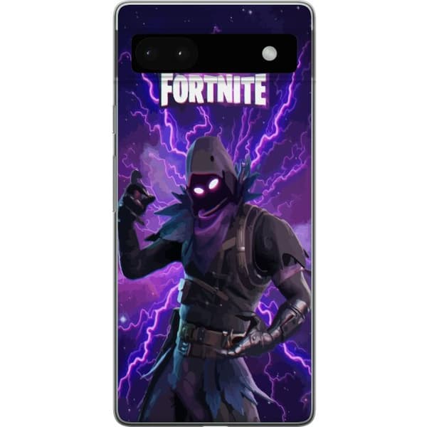 Google Pixel 6a Genomskinligt Skal Fortnite Raven – Mörk Stridsikon från Battle Royale