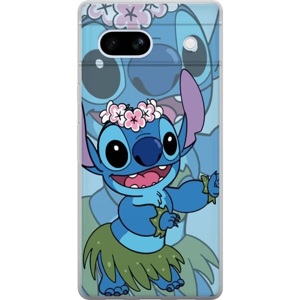 Google Pixel 7a Gjennomsiktig deksel Stitch under stjernene - Magisk Anime-stil