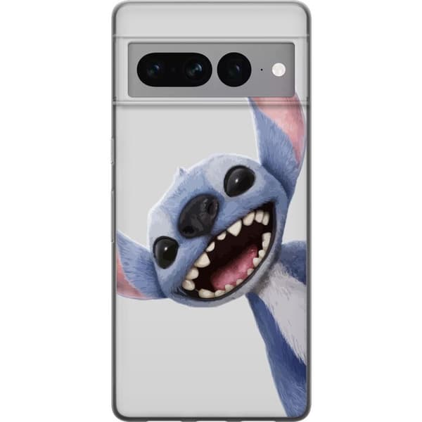 Google Pixel 7 Pro Läpinäkyvä kuori Stitch liikkeessä - Kawaii-suunnittelu faneille ja lapsille