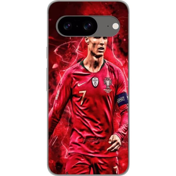 Google Pixel 8 Genomskinligt Skal Ronaldo Skills – CR7 Design för Äkta Supporters