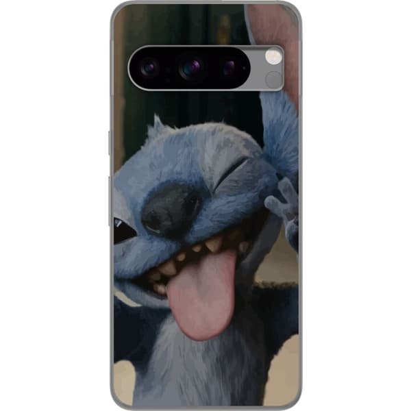 Google Pixel 8 Pro Genomskinligt Skal Stitch Söt Alien – Blå Favorit från Yttre Rymden