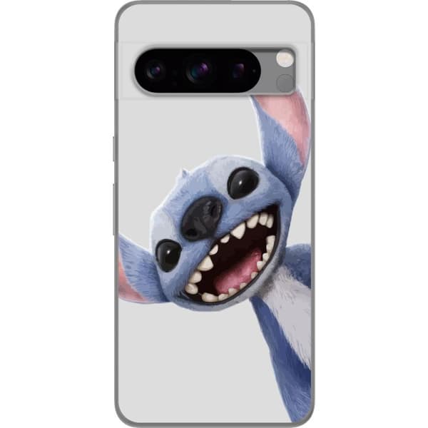 Google Pixel 8 Pro Genomskinligt Skal Stitch i Fart – Kawaii Design för Fans & Barn