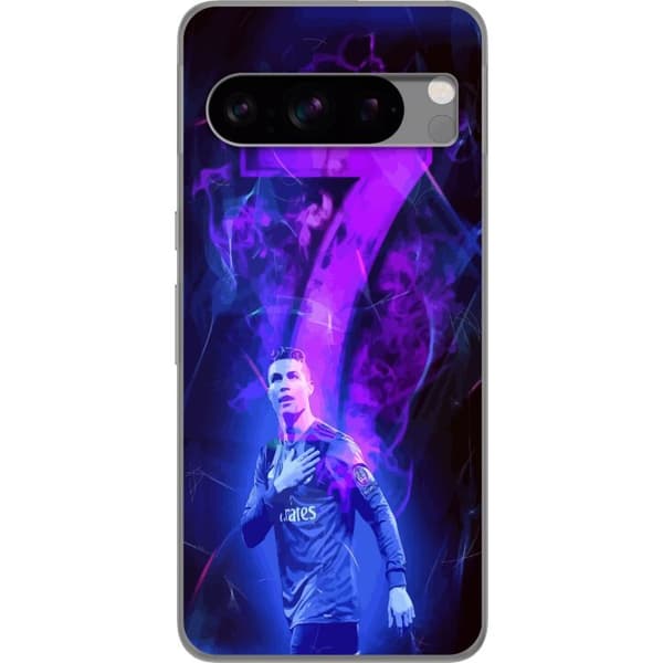 Google Pixel 8 Pro Gjennomsiktig deksel Ronaldo 7 - Fotballlegenden i Aksjon for Fans
