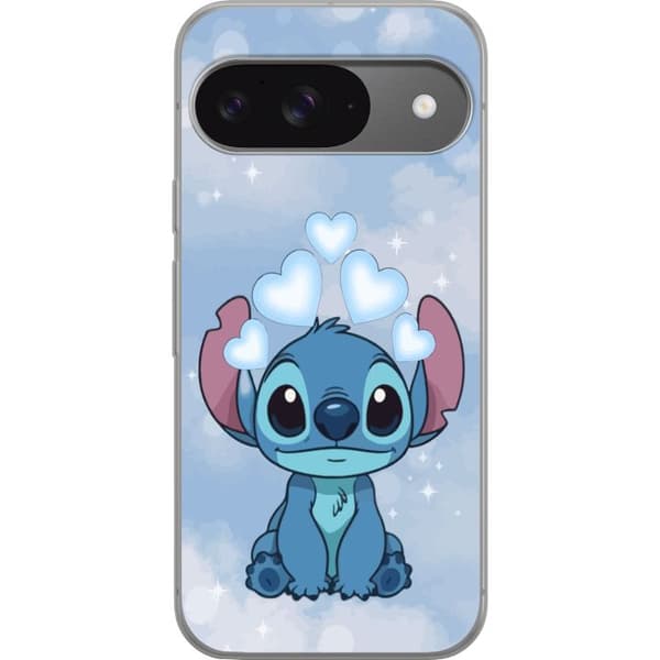 Google Pixel 9 Gennemsigtig cover Stitch Hoppende Glæde - Sjovt Design til Gave