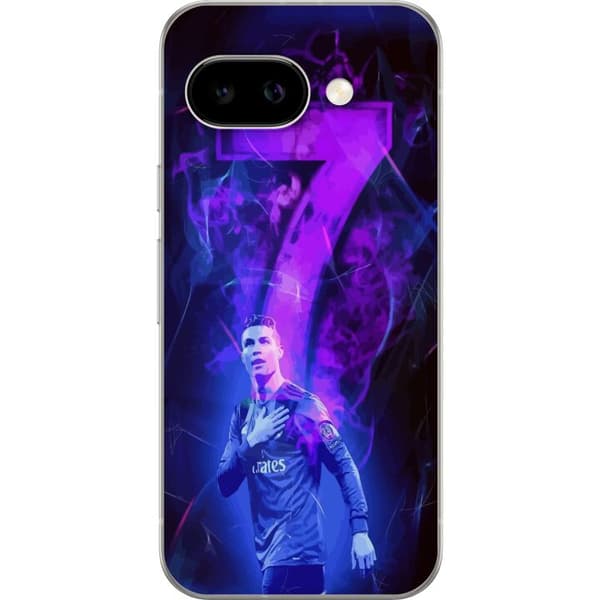 Google Pixel 9a Genomskinligt Skal Ronaldo 7 – Fotbollslegend i Action för Fans