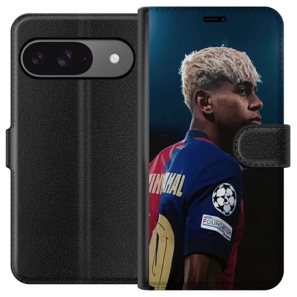 Google Pixel 9 Pro Tegnebogsetui Lamine Yamal - Barcelonas Wunderkind i fokus