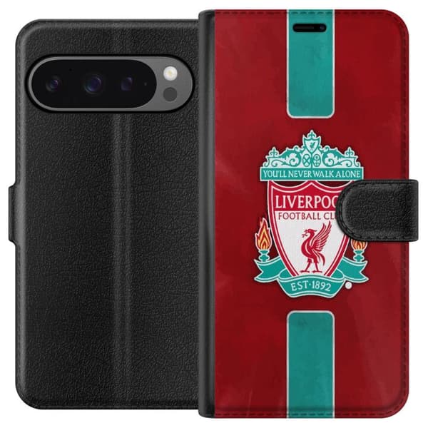 Google Pixel 9 Pro XL Plånboksfodral Liverpool FC – Klassisk Fotbollsstolthet i Rött