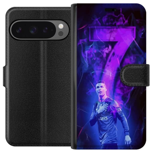 Google Pixel 9 Pro XL Tegnebogsetui Ronaldo 7 - Fodboldlegende i Handling for Fans